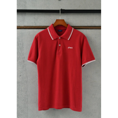 ASICS raudoni polo marškinėliai