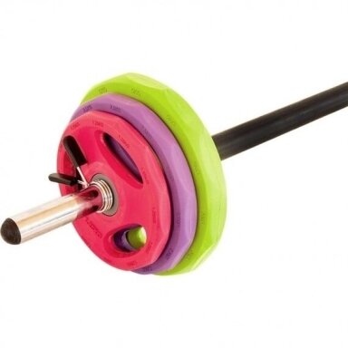 Body pump štangos ir svorių kompl. 20 kg (metaliniai svoriai)