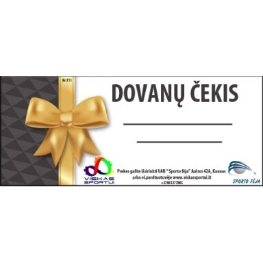 Dovanų čekis Dovanų čekis