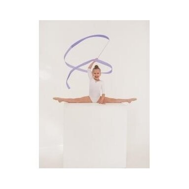 Vienspalvis gimnastikos kaspinas su lazdele (4, 5 arba 6 m.)