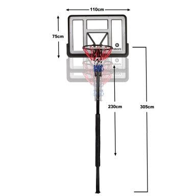 Įbetonuojamas krepšinio stovas Portland