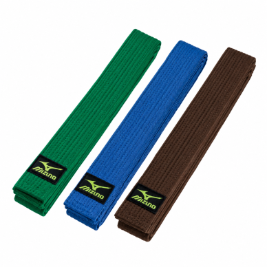 Kimono diržas MIZUNO (žalias, mėlynas, rudas) Kimono diržas MIZUNO (žalias, mėlynas, rudas)