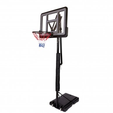 Mobilus krepšinio stovas 110x75cm + apsauga + kamuolys