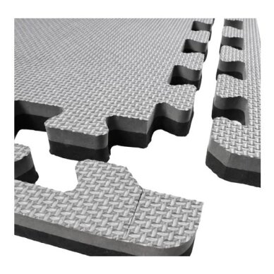 PUZZLE TATAMIS 1000x1000x40 mm juoda/pilka 3 PUZZLE TATAMIS 1000x1000x40 mm juoda/pilka 3