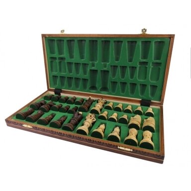 Šachmatai Ambasador 530x265x60mm, Karalius 110mm Šachmatai Ambasador 530x265x60mm, Karalius 110mm