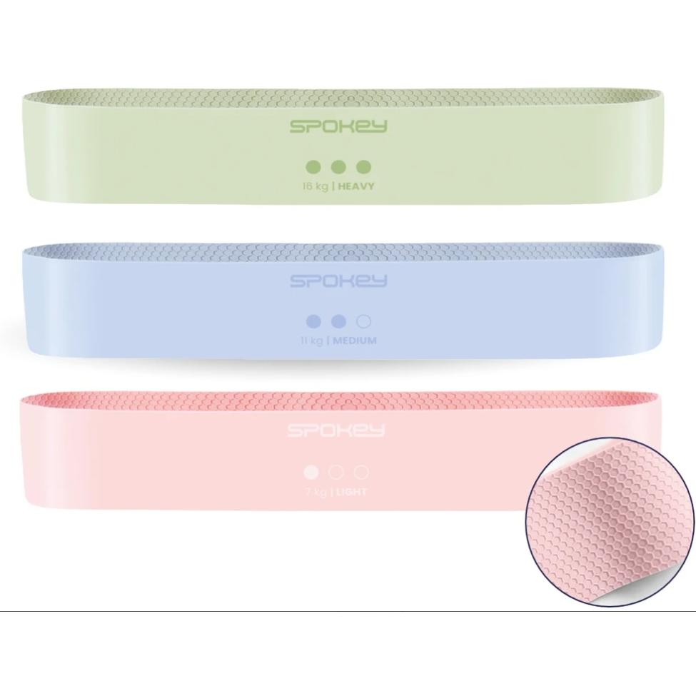 Spokey Trijų treniruočių gumų rinkinys su neslidžia struktūra JUICY SET 3 Spokey Trijų treniruočių gumų rinkinys su neslidžia struktūra JUICY SET 3